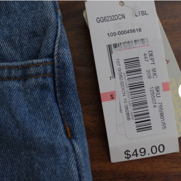 NWT $49 GB GIRLS Blue Jeans Embellished Crystal Beaded Jeans Size 10 - Picture 8 of 10